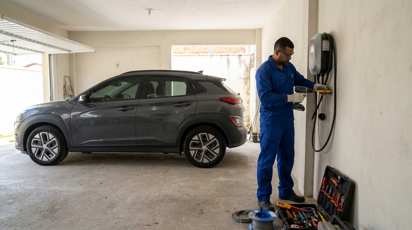 Instalacao de carregador de carro eletrico em Cuiabá‑MT