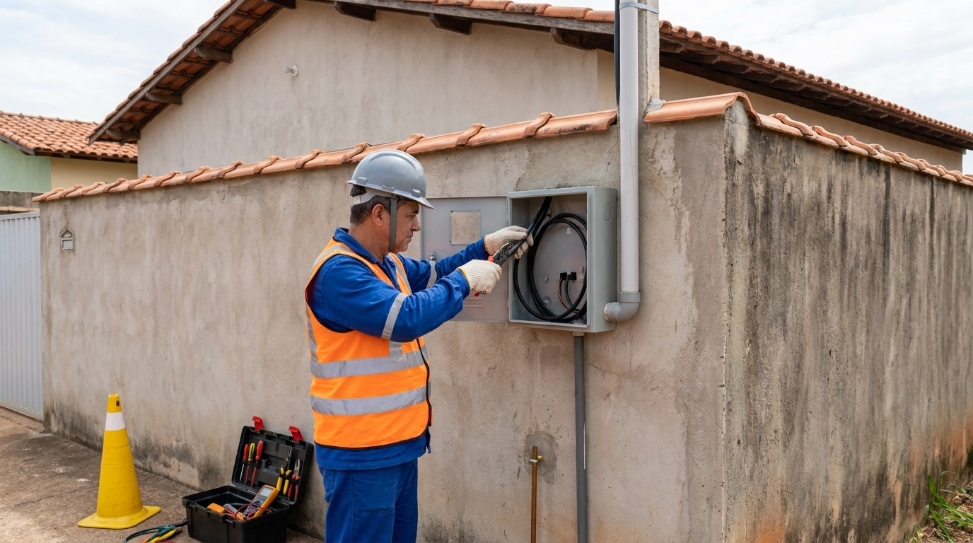 Instalacao de padrao de energia profissional em Cuiabá‑MT