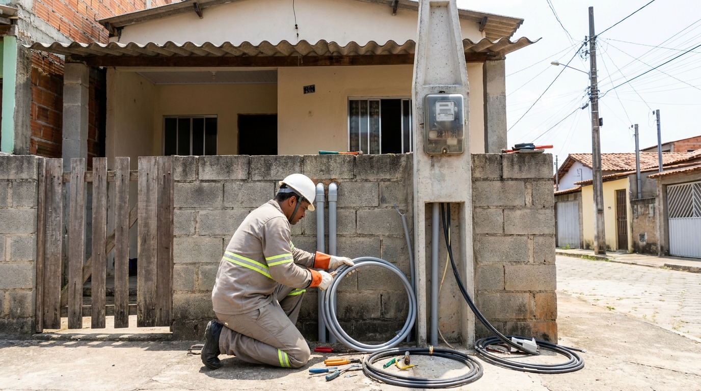 Instalacao de padrao de energia residencial em Cuiabá‑MT