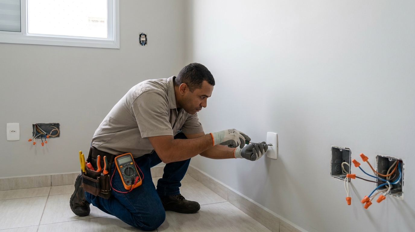 Instalacao de tomada e interruptor em Cuiabá‑MT