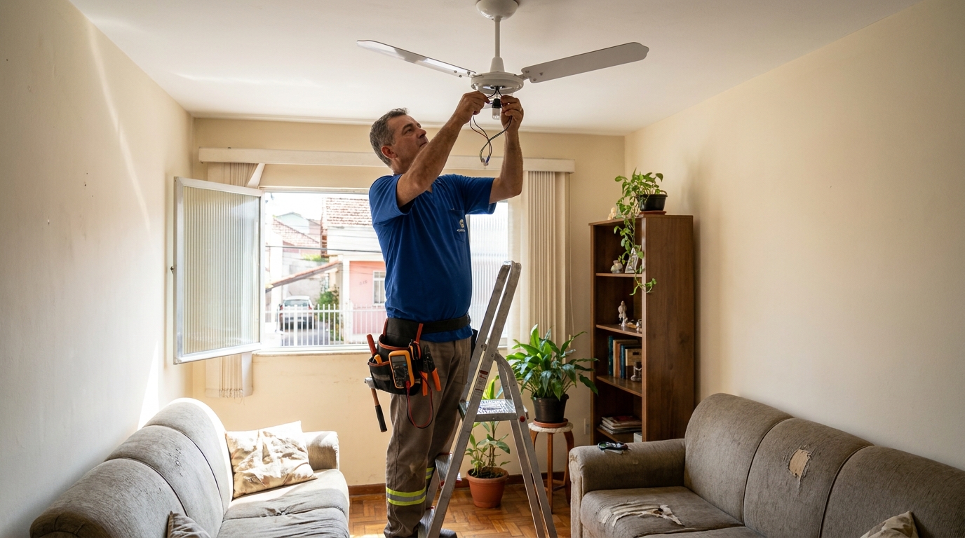 Instalacao de ventilador de teto em Cuiabá‑MT