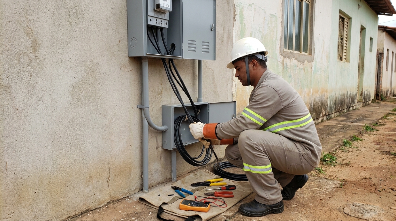 Troca de padrao de energia em Cuiabá‑MT